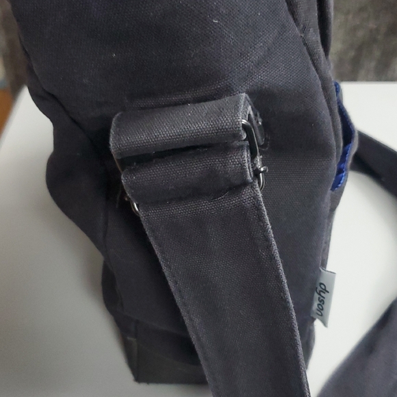 Dyson Canvas Black Attachment Messanger Bag with Blue Nylon Interior - Picture 5 of 6